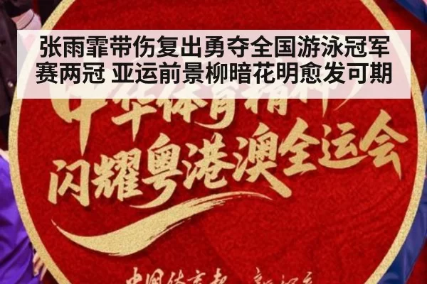 张雨霏带伤复出勇夺全国游泳冠军赛两冠 亚运前景柳暗花明愈发可期